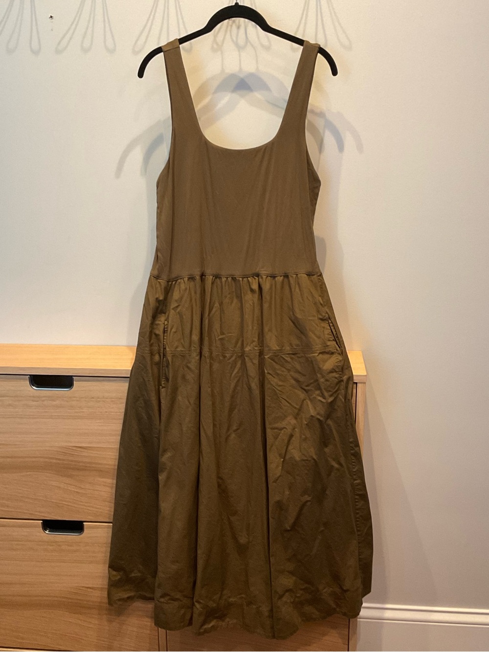 Everlane Olive Scoop Neck Tank Maxi Dress